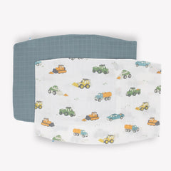 Little Unicorn muslin fabric closeup highlights breathable open weave.