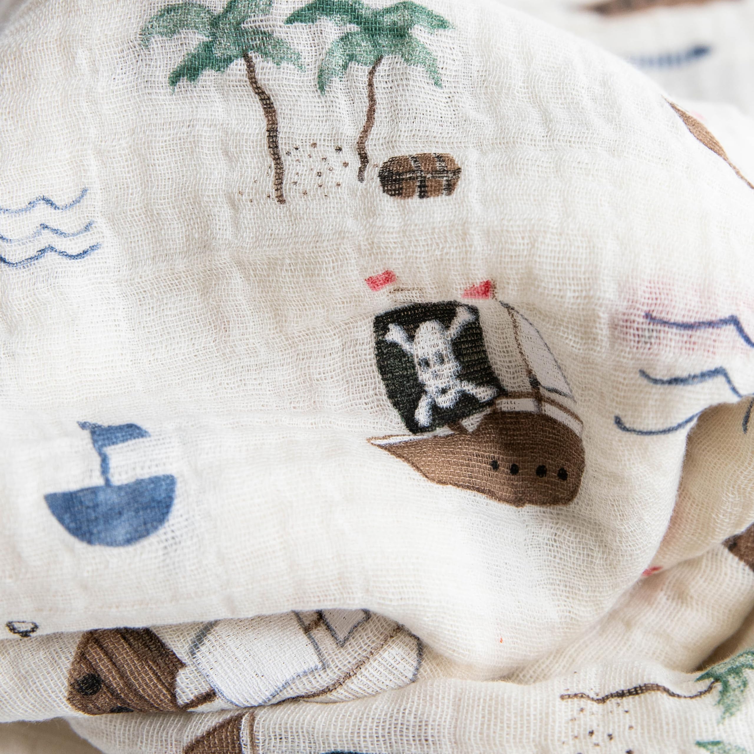 Little Unicorn muslin swaddle showcasing soft, breathable texture for baby comfort.