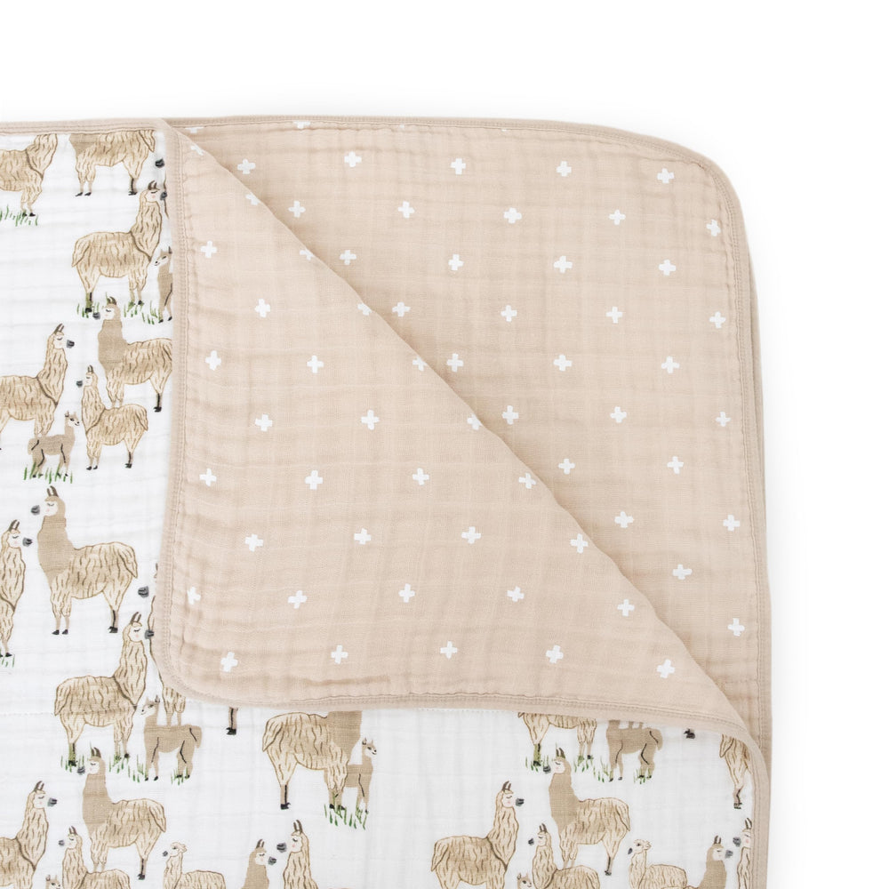 Little Unicorn Original Premium Cotton Quilt color-coordinated reverse side adds versatility for nursery styling