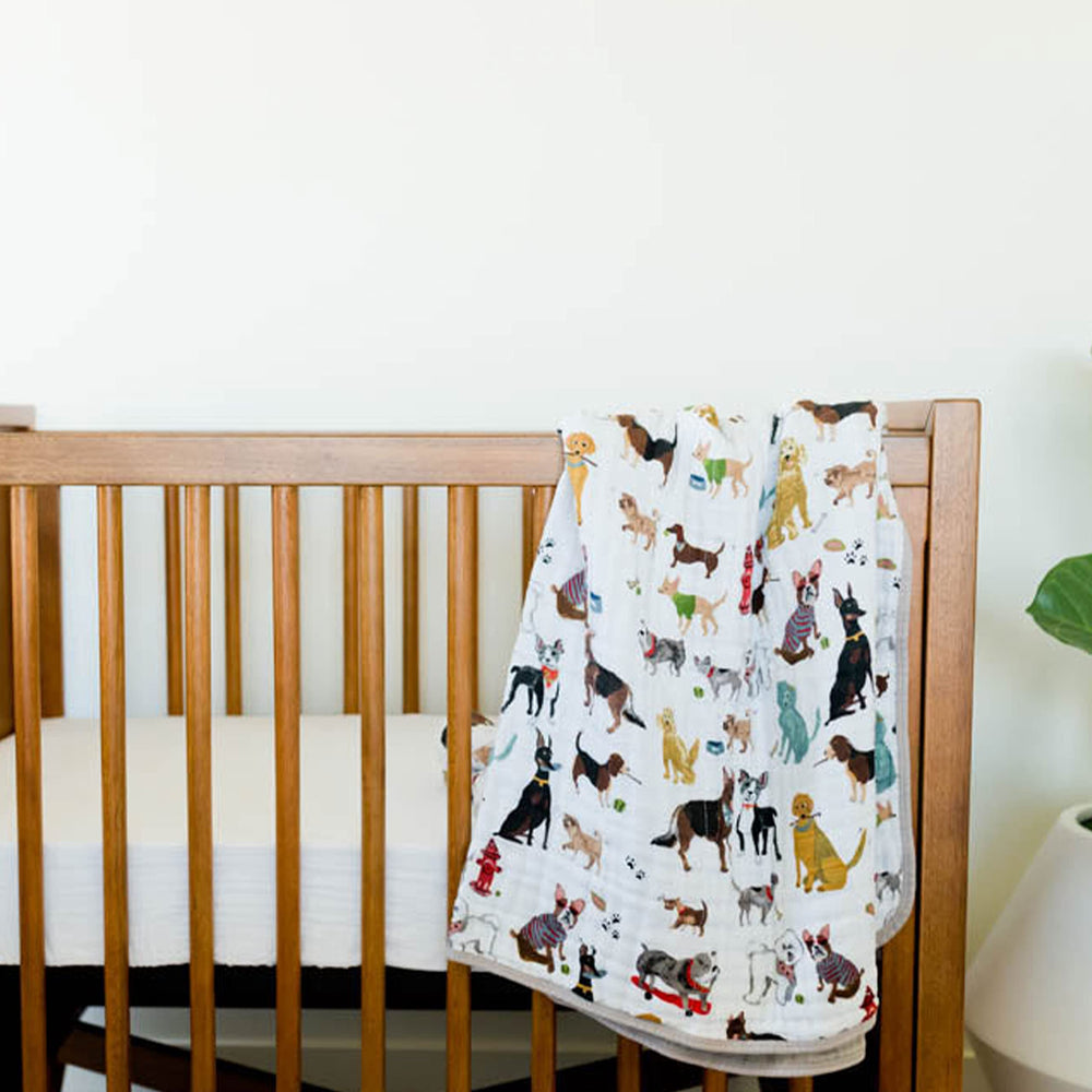 Little Unicorn Original quilt nap-time snuggle with breathable muslin comfort.