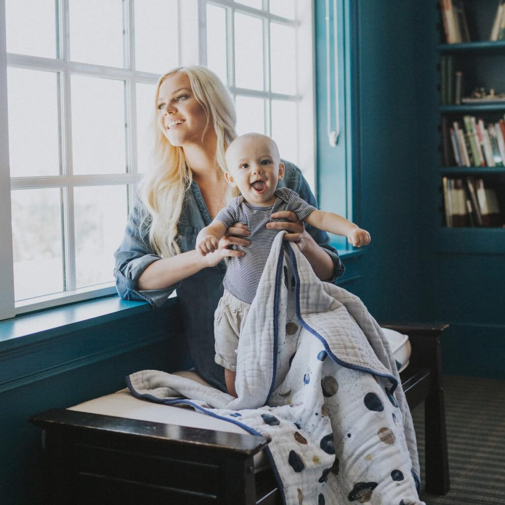 Little Unicorn Original Quilt stitching detail signals thoughtful craftsmanship and durable seams.