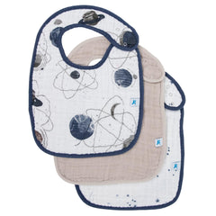Little Unicorn Premium Classic Bib 3-Pack forest animals pattern keeps meals mess-contained