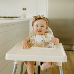 Little Unicorn Premium Classic Bib 3-pack whimsical patterns provide a homemade look while catching spills.