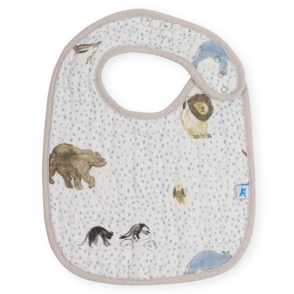 Little Unicorn Premium Classic Bib adjustable closure fits growing babies securely