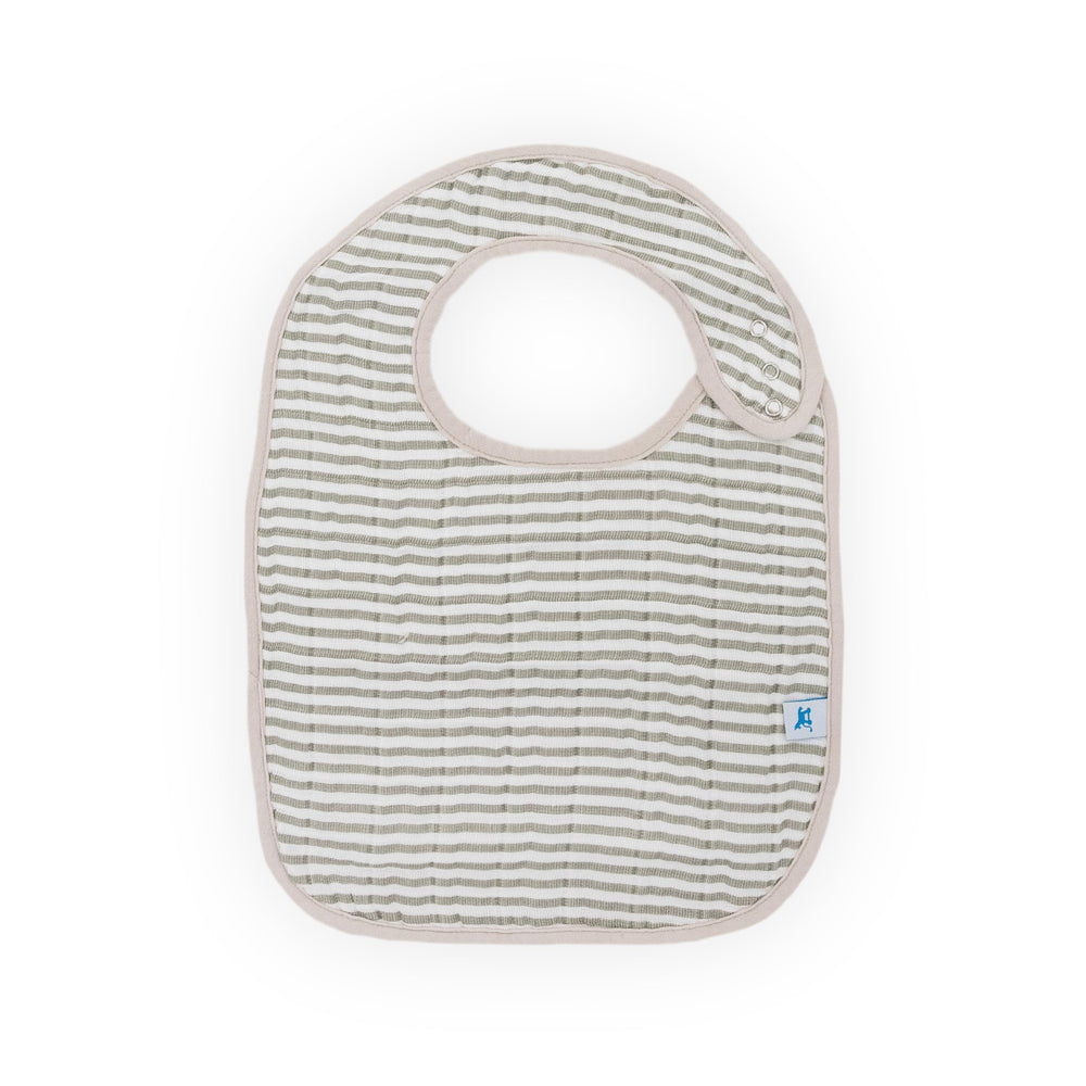 Little Unicorn Premium Classic Bib Forest Friends 4—three-layer cotton muslin soaks up drool and spills.