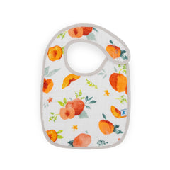 Little Unicorn Premium Classic Bib adjustable side-snap design demonstrates growing-fit versatility for toddlers