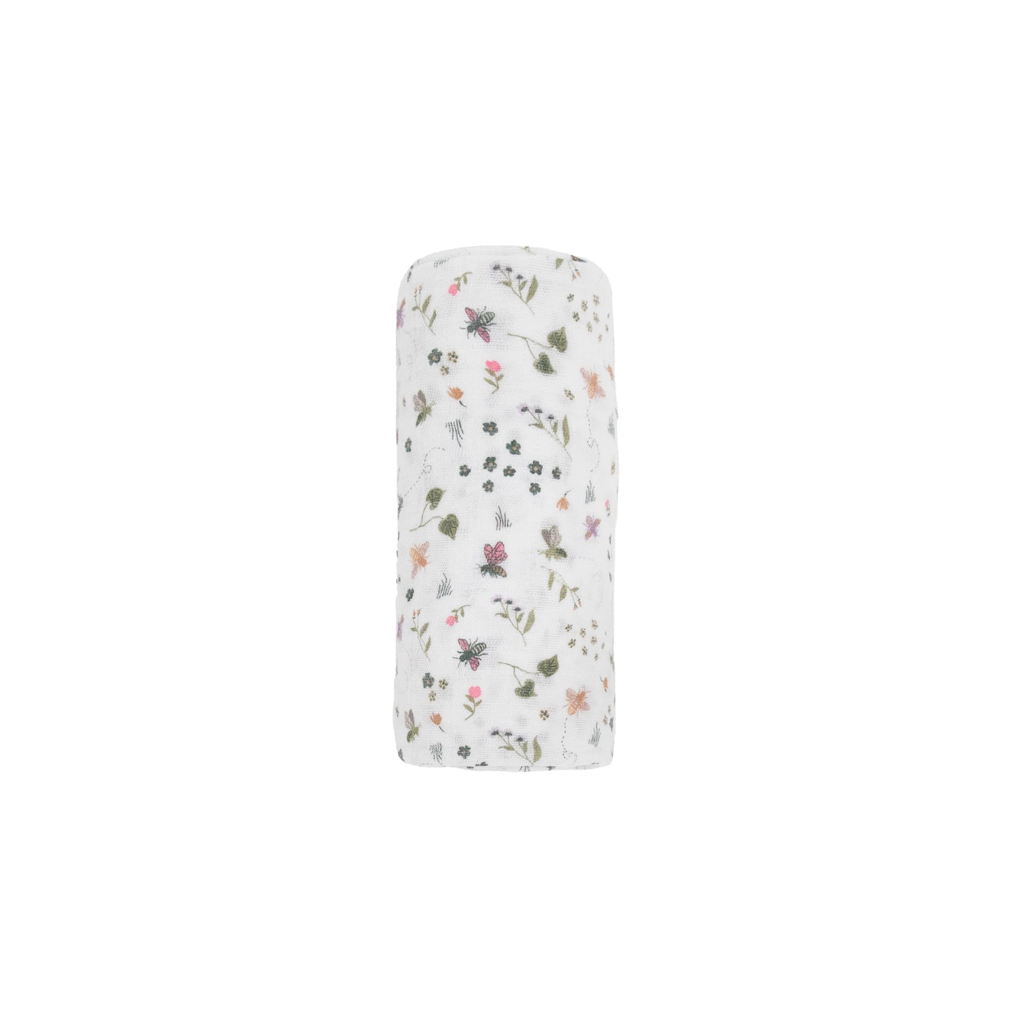 Little Unicorn premium cotton swaddle on a baby showing easy swaddling and secure wrap.