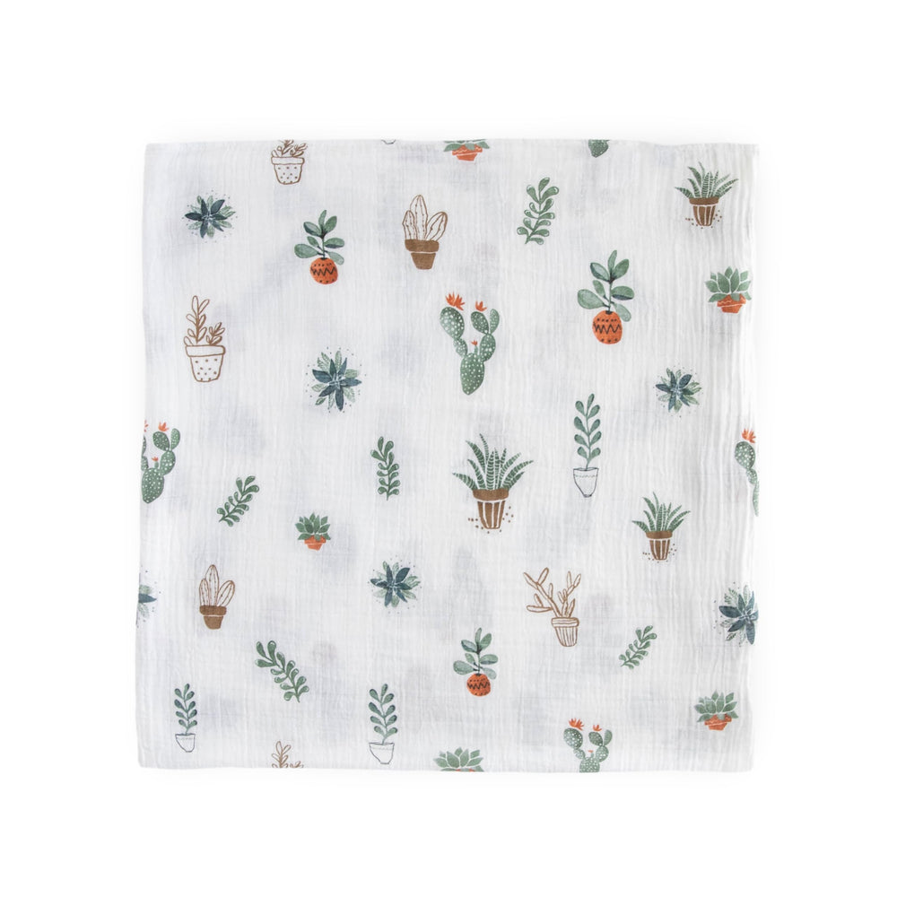 Little Unicorn breathable muslin fabric keeping baby cool during warm days.
