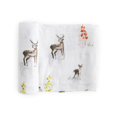 Little Unicorn premium cotton swaddle galaxy design offers gentle, breathable comfort.