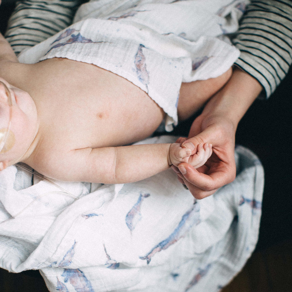 Little Unicorn swaddle makes a gift-ready present for new parents.