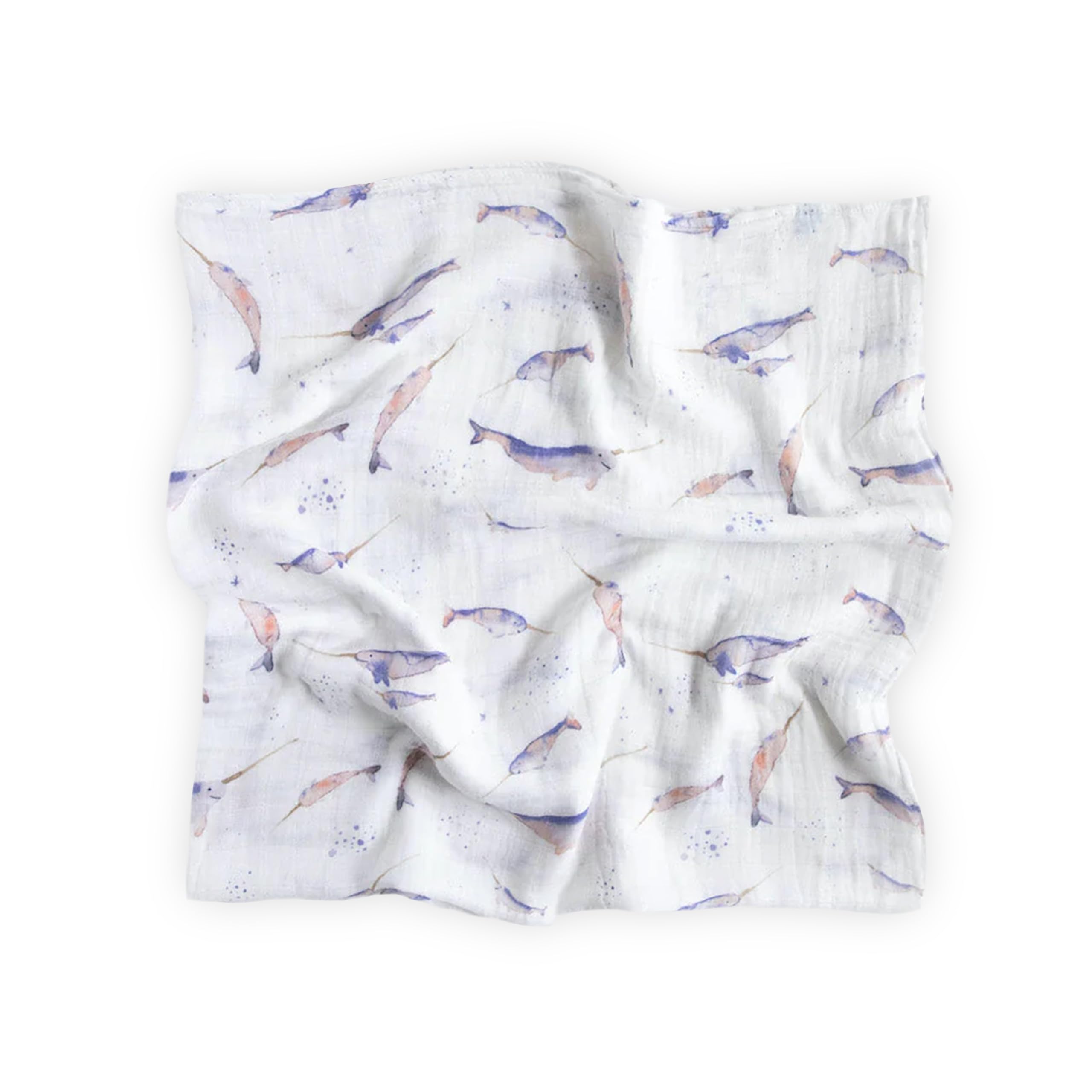 Little Unicorn swaddle soft muslin texture shown for gentle, secure wraps.
