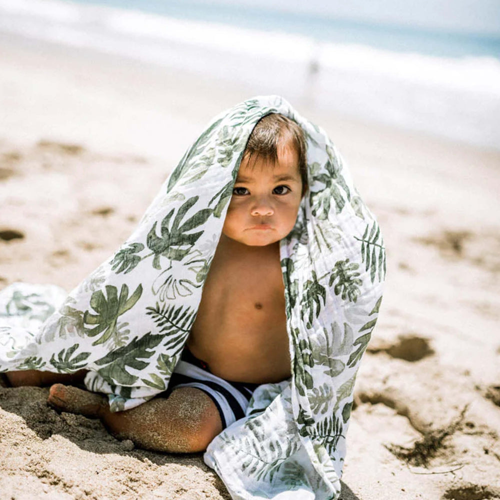 Little Unicorn swaddle fabric breathes with baby skin for gentle warmth