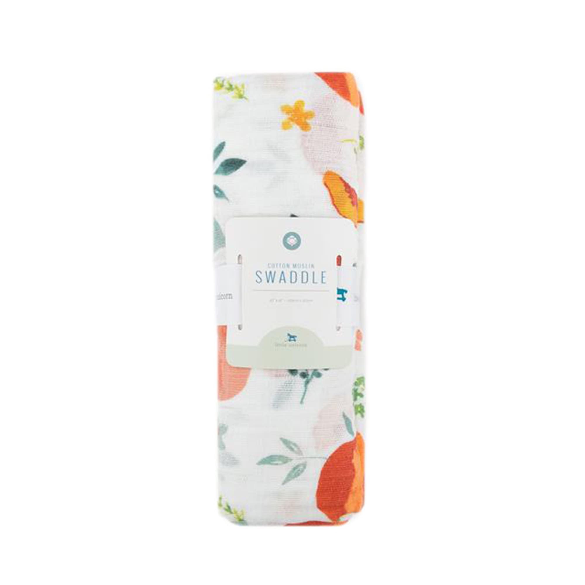 Little Unicorn premium cotton swaddle wrapped baby demonstrates snug comfort