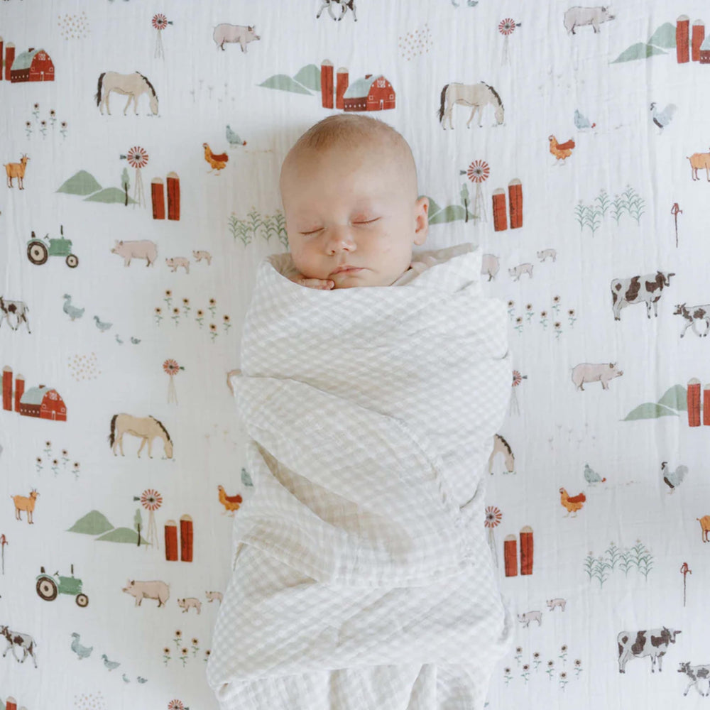 Little Unicorn Premium Crib Sheet gift-ready packaging ideal for baby showers
