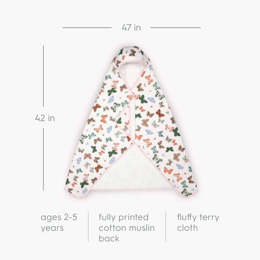 Little Unicorn premium hooded bath towel absorbent cotton terry fabric—excellent moisture capture.