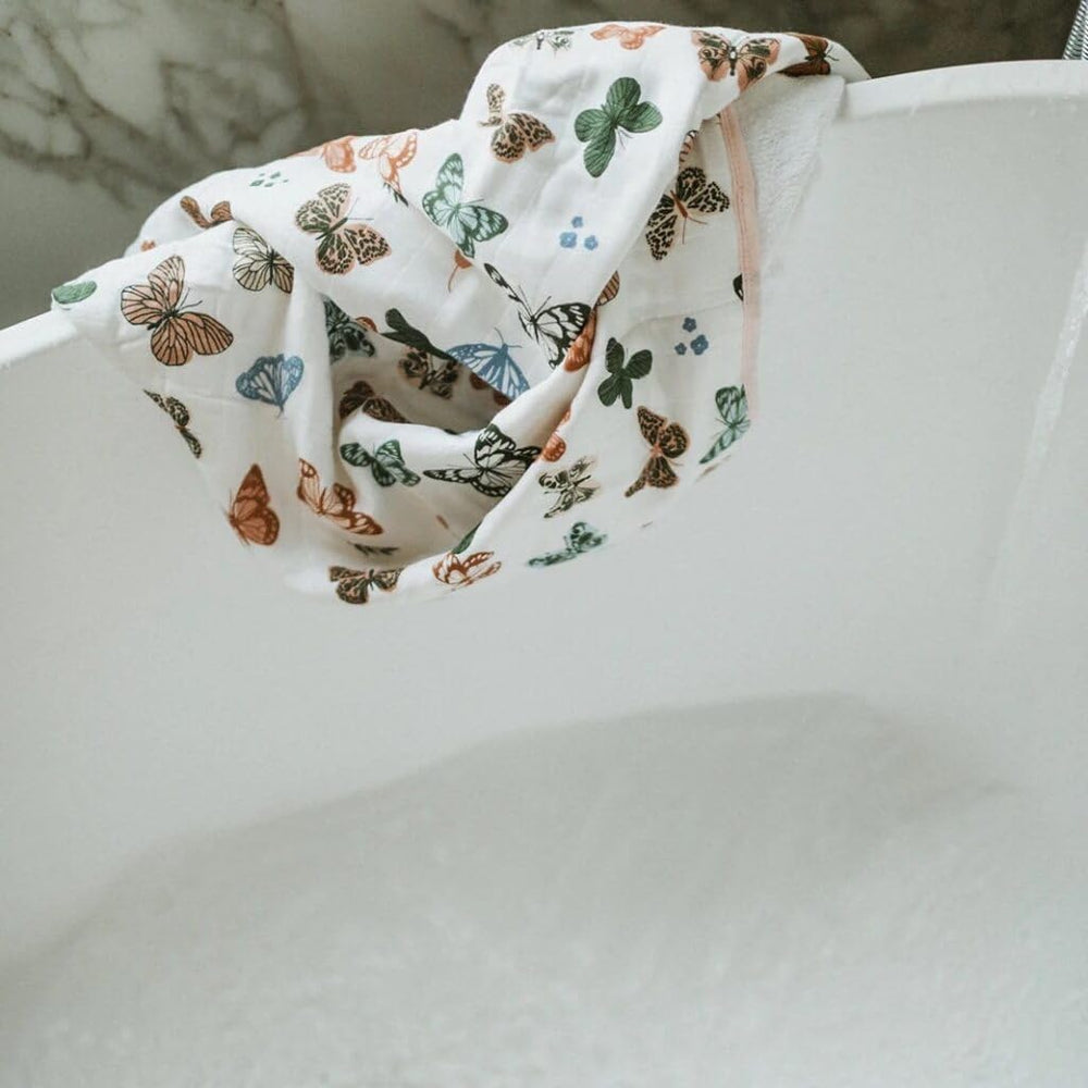 Little Unicorn premium hooded towel packaging—beautiful gift-worthy presentation.