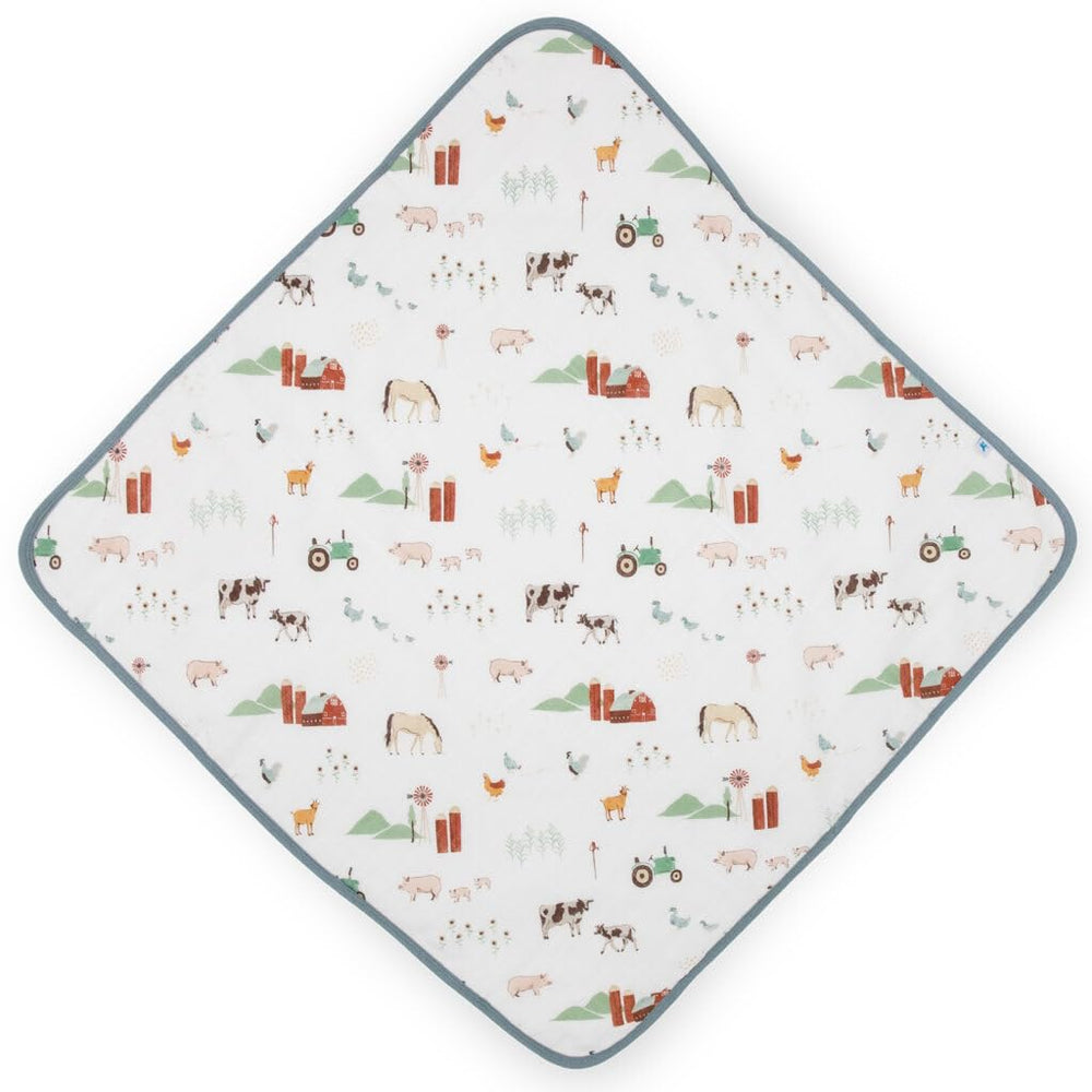 Little Unicorn cotton muslin backing close-up highlighting soft, breathable fabric.