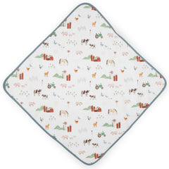 Little Unicorn cotton muslin backing close-up highlighting soft, breathable fabric.