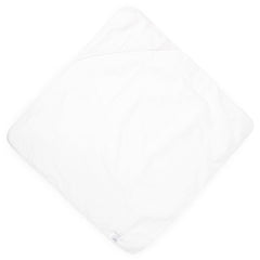 Little Unicorn premium infant hooded bath towel front view shows gentle drying with plush terry interior