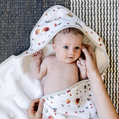 Little Unicorn mushrooms back-hem and stitching detail designed for durability as baby grows