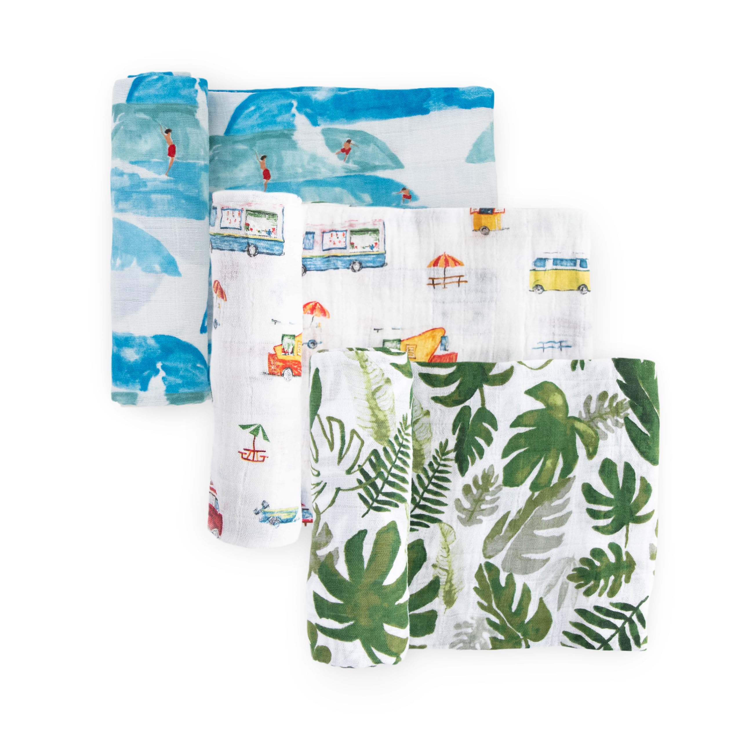 Little Unicorn muslin swaddle Summer Vibe galaxy design for cozy swaddling and play