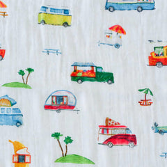 Little Unicorn muslin swaddle travel roll-up for compact on-the-go protection