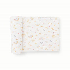 Little Unicorn Premium stretch knit swaddle close-up showing buttery-soft weave for gentle swaddling.