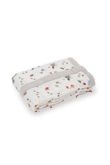 Little Unicorn quilt on-the-go as stroller cover for travel snuggles