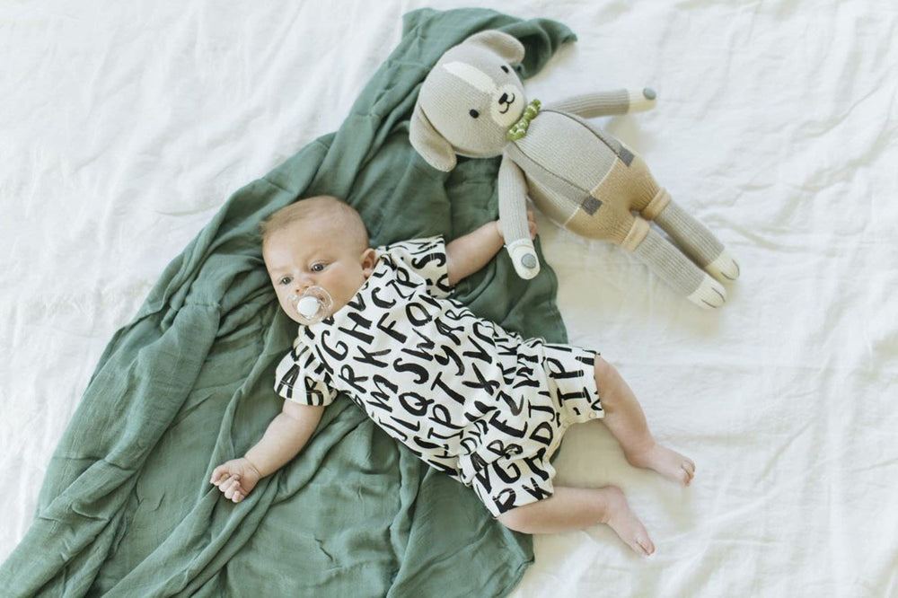 Little Unicorn Sage Deluxe Swaddle bamboo-rayon texture feels breathable.