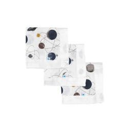 Little Unicorn security blankets 3-pack pack shot showing cozy trio for on-the-go comfort
