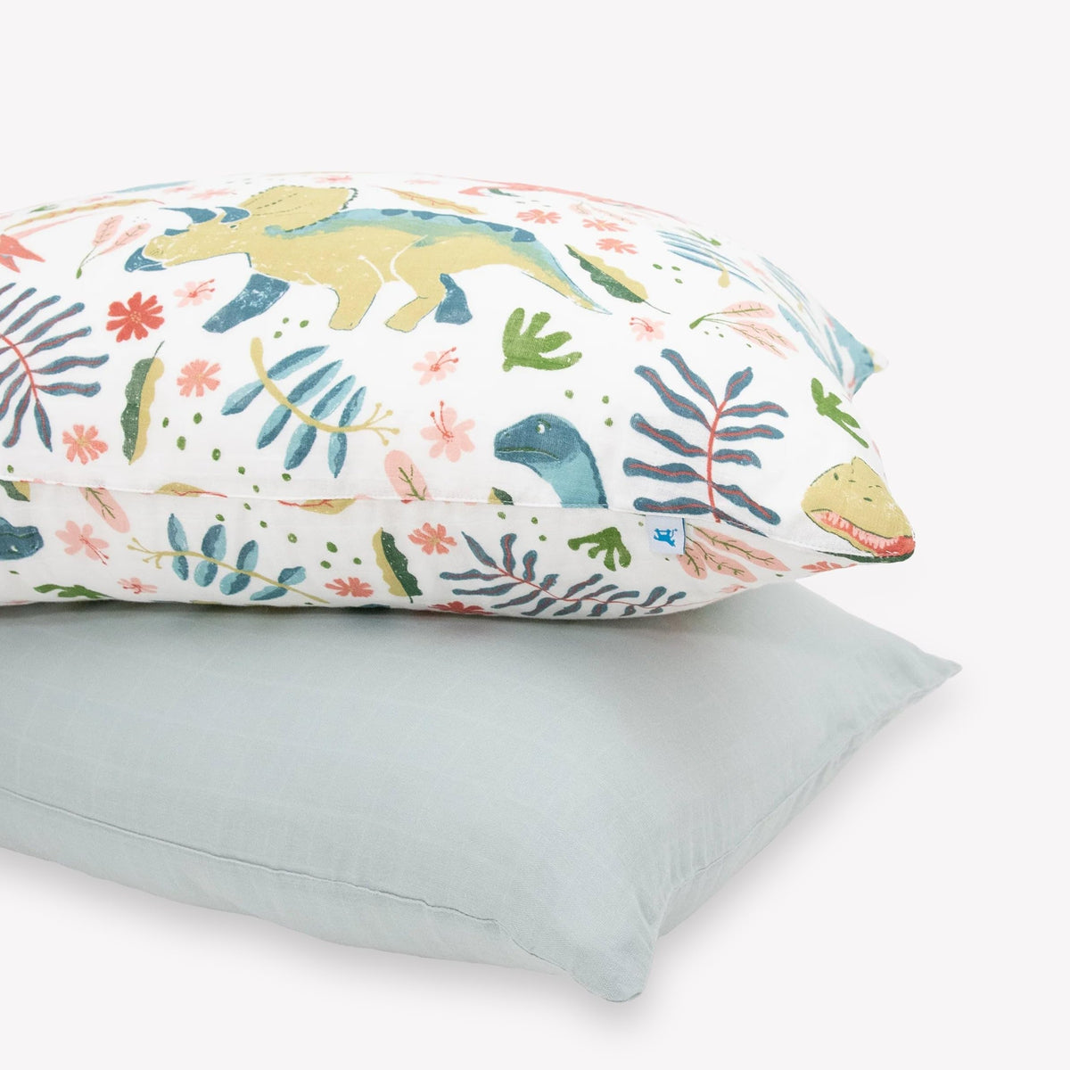 Little Unicorn standard pillowcase with envelope closure for secure pillow fit.