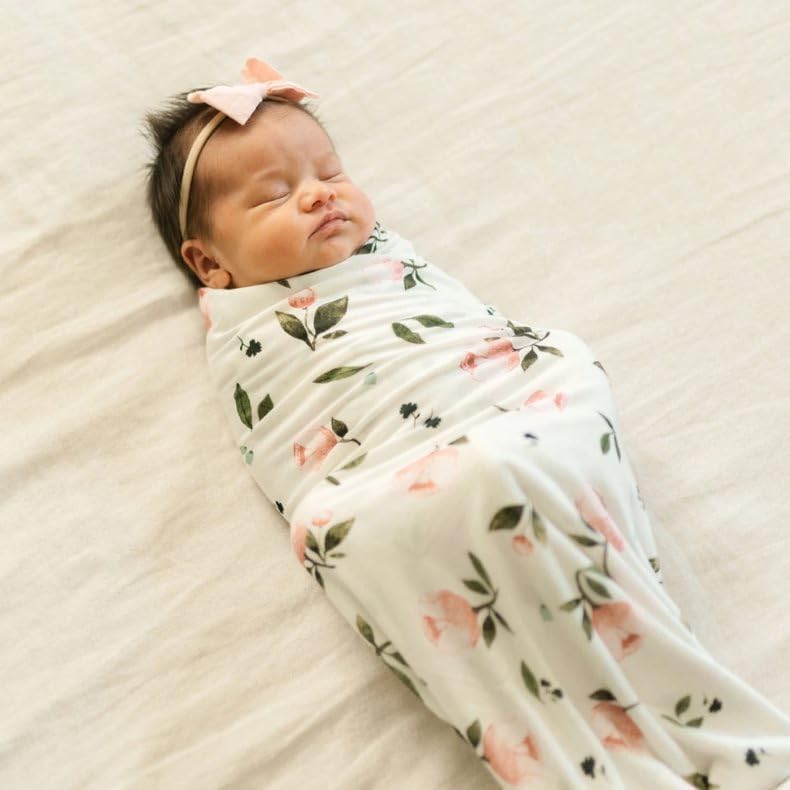 Little Unicorn Watercolor Rose design closeup soft nursery charm