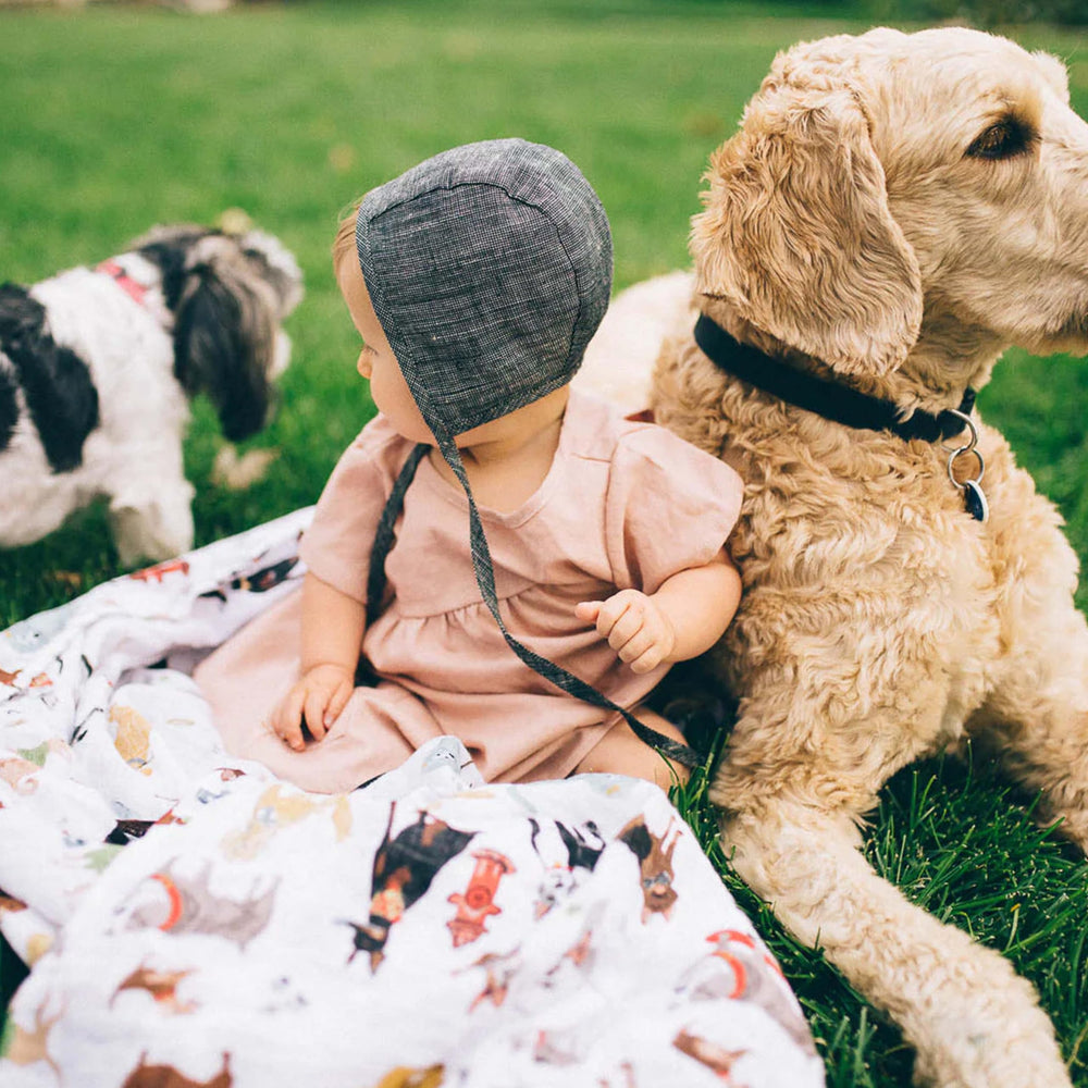 Little Unicorn swaddle blanket playtime setup for versatile use