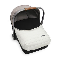 Little Unicorn Winter Car Seat Cover Pearl closeup, showing premium insulation for chilly rides.