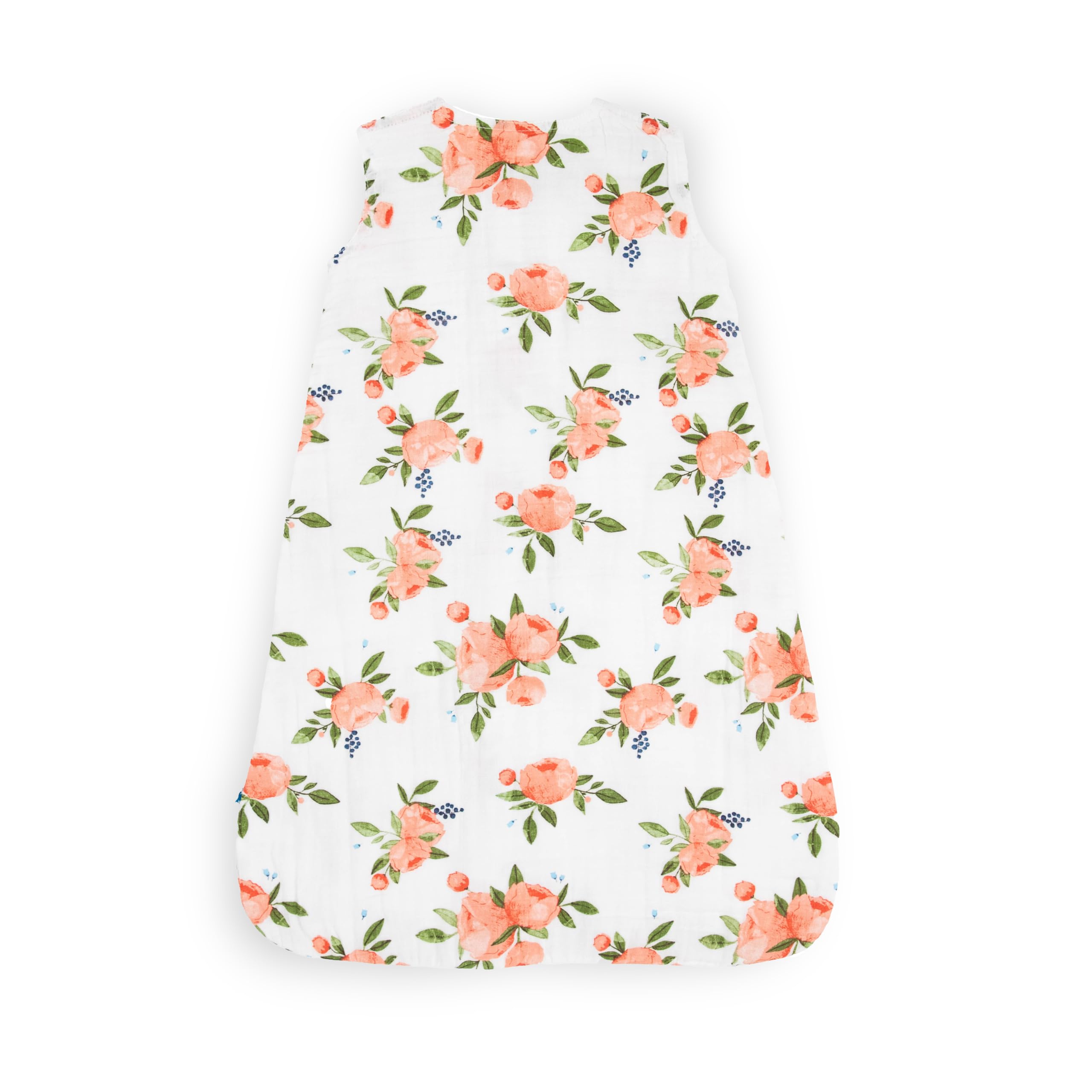 Little Unicorn Woof sleep sack shows soft, breathable muslin texture.