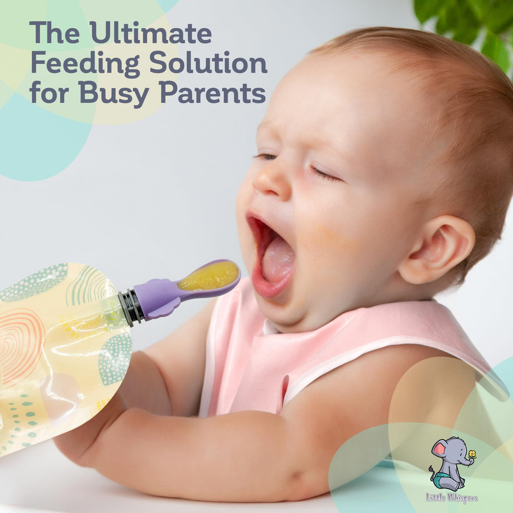 Little Whispers Blossom 5pack safety-tested spoons support confident, mess-minimized feeding.