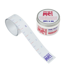 Little Wigwam Measure Me door-frame chart rolled and stored in a clear jar