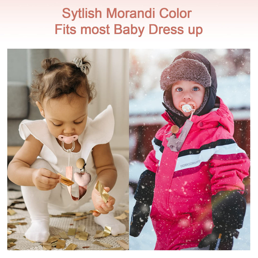 Little World moon-pattern clip shows soft two-layer fabric for durable wear.