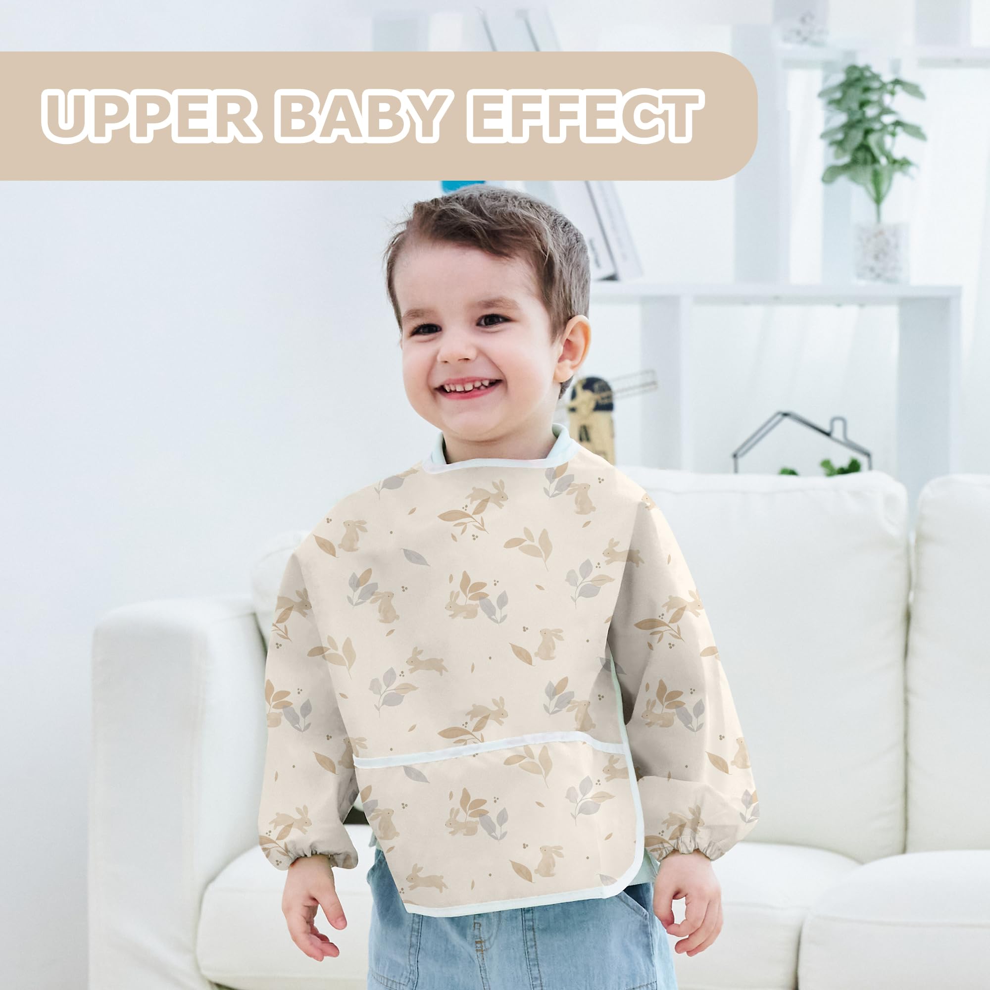Little Dimsum adjustable-closure bib offers secure, comfortable fit during meals