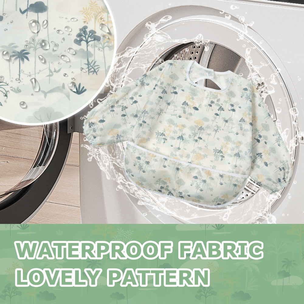 Little Dimsum Mess-Proof Bib offers cute colors and patterns for kids who paint and play.
