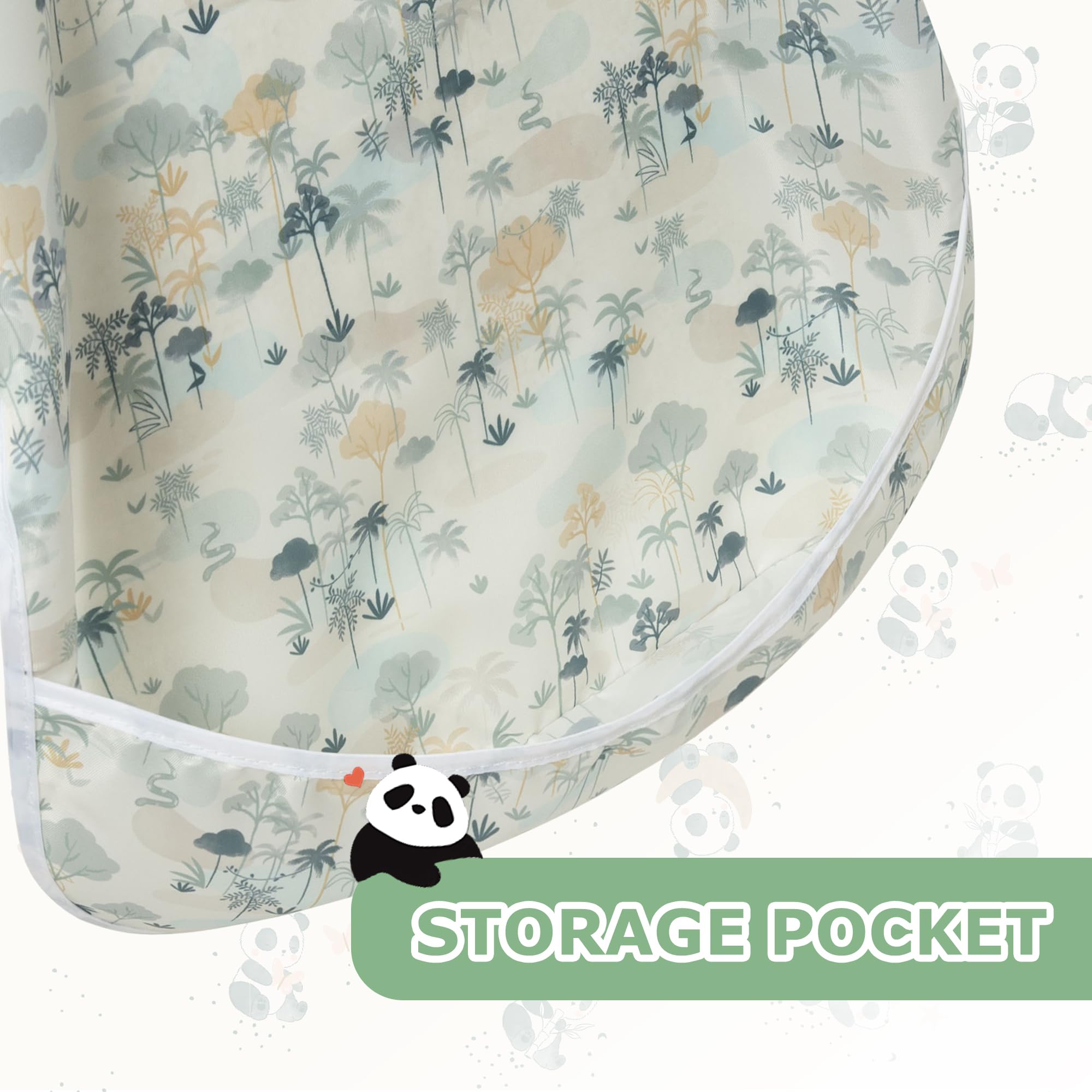 Little Dimsum Mess-Proof Bib waterproof fabric for quick wipe-down after spills.