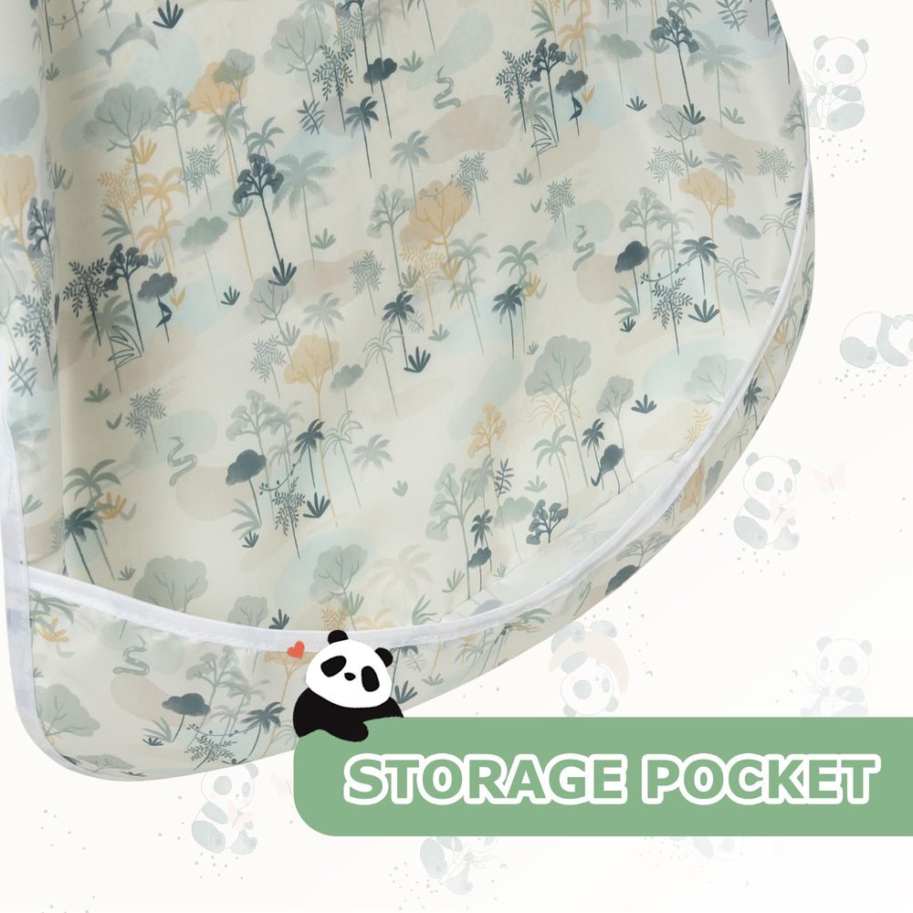 Little Dimsum Mess-Proof Bib waterproof fabric for quick wipe-down after spills.