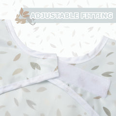 Little Dimsum waterproof-material bib dries quickly and wipes clean