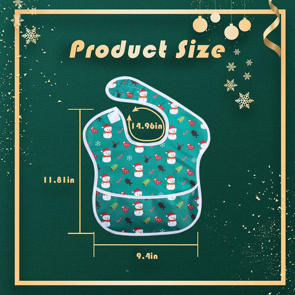 Little Dimsum Christmas bib back view reveals lightweight fabric for comfort