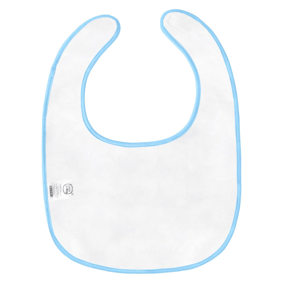 Littleforbig adjustable hook-and-loop closure bib offers a comfortable neck fit for all-day wear