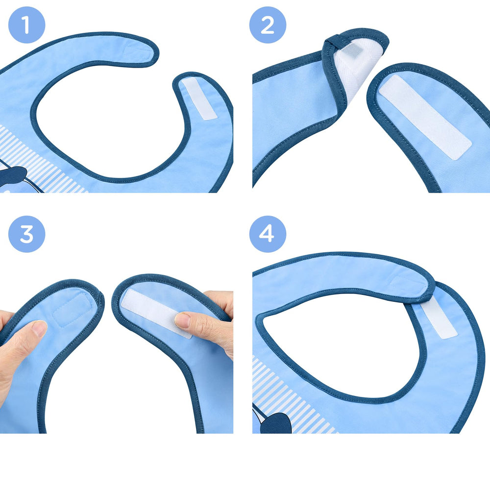 Littleforbig adjustable neck hook-and-loop shows easy, comfortable fit.