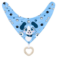 Littleforbig adult bib waterproof Little Blue Bandana protects clothes during meals.
