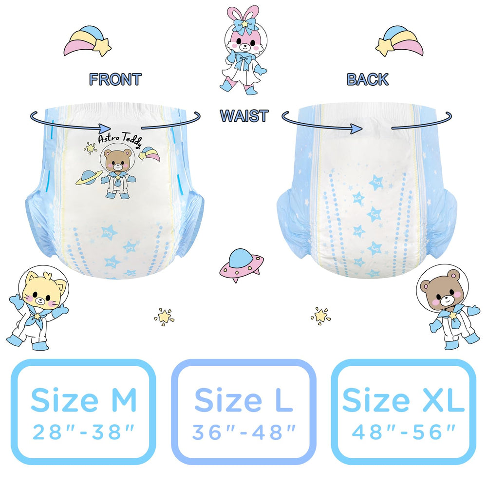 Littleforbig Astro Babies standing leg guards help guard against leaks during activity.