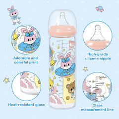 LittleForBig astro pattern bottle side angle showcases charm with pastel colors during daily routines.