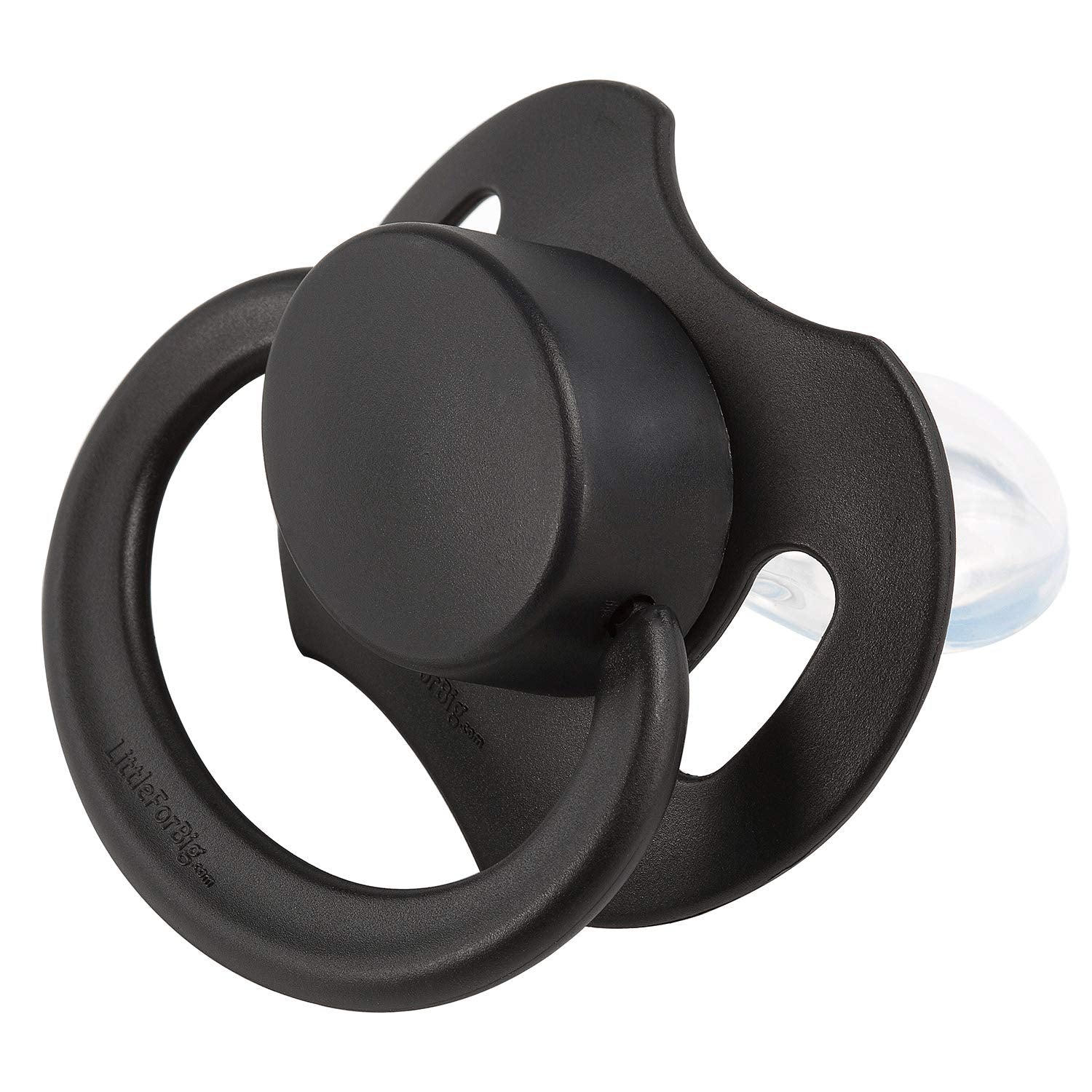 LittleForBig Bigshield Gen-II black dust cap close-up illustrating hygienic cap feature.